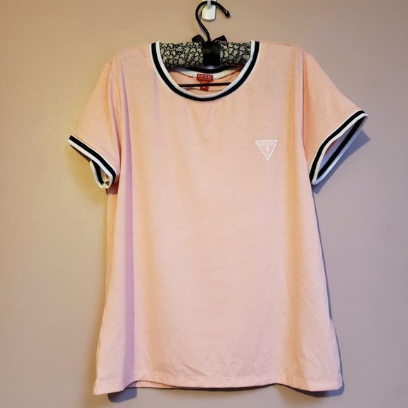 Guess Women's Peach Medium Top - Gently Used - Picture 5 of 5